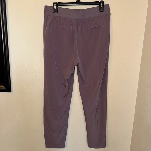 Athleta Women's 10 Brooklyn Mid Rise Ankle Pants Mauve Violet Pull On Pockets - Picture 5 of 5